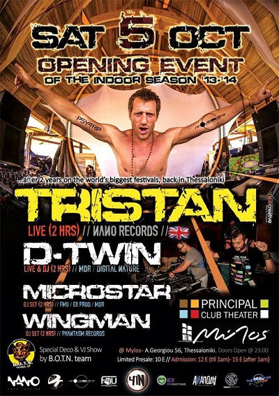 Tristan Live \ D-Twin Live – Principal Mylos Saturday 5/10