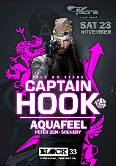 Captain Hook Live 23 November @ Block 33